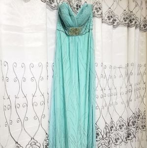 Aqua long/prom dress